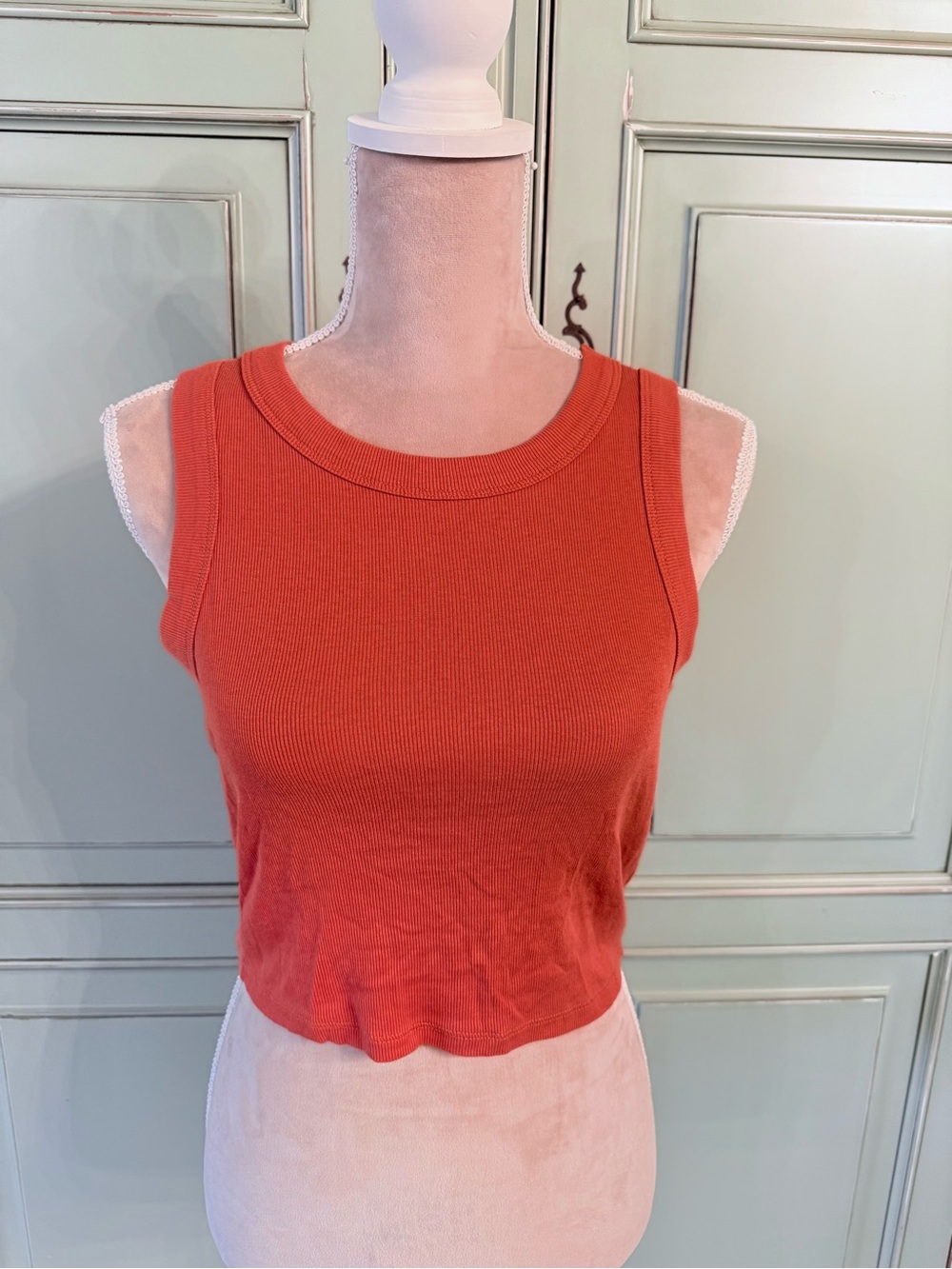 Madewell- Women’s Sleeveless Ribbed Tank Top - Orange